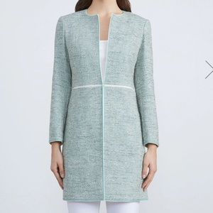 NWT Lafayette 148 New York TORCELLO TWEED JEWEL NECK JACKET Size 14